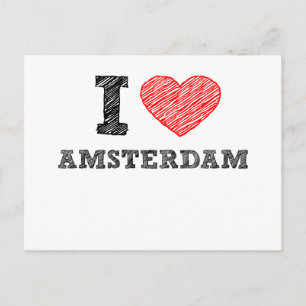 Cartão Postal Adoro Amsterdã