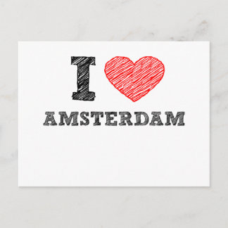 Cartão Postal Adoro Amsterdã