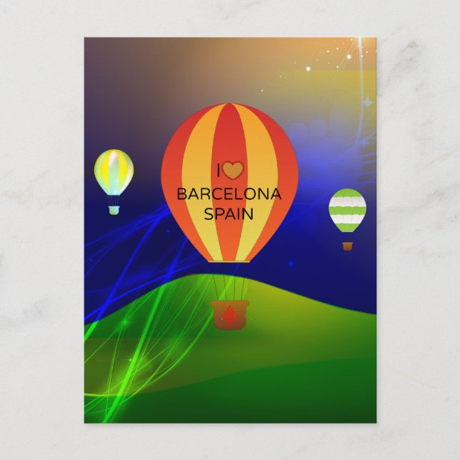 Cartão Postal Adoro Barcelona, Espanha (Frente)