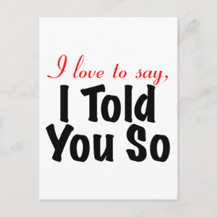 Cartão Postal Adoro dizer que te disse isso