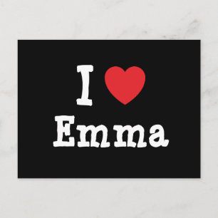 Cartão Postal Adoro Emma Heart-Shirt
