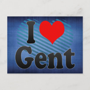Cartão Postal Adoro Gent, Bélgica. Ik Hou Van Gent, Bélgica