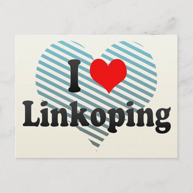 Cartão Postal Adoro Linkoping, Suecia (Frente)