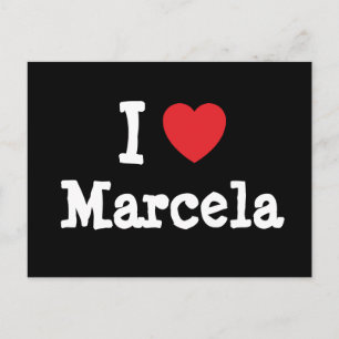 Cartão Postal Adoro Marcela Heart T-Shirt