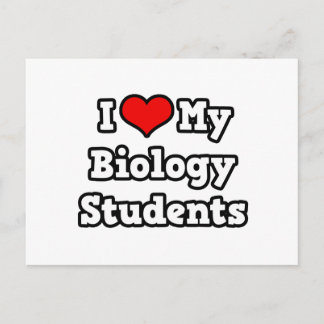 Cartão Postal Adoro Meus Estudantes De Biologia