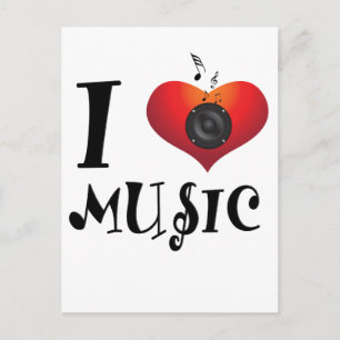 Cartão Postal Adoro Música