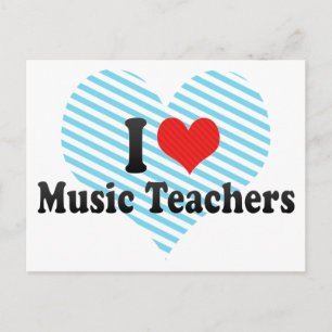 Cartão Postal Adoro Professores De Música