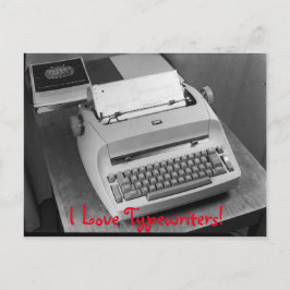 Cartão Postal Adoro TypeWriters Vintage IBM Postcard