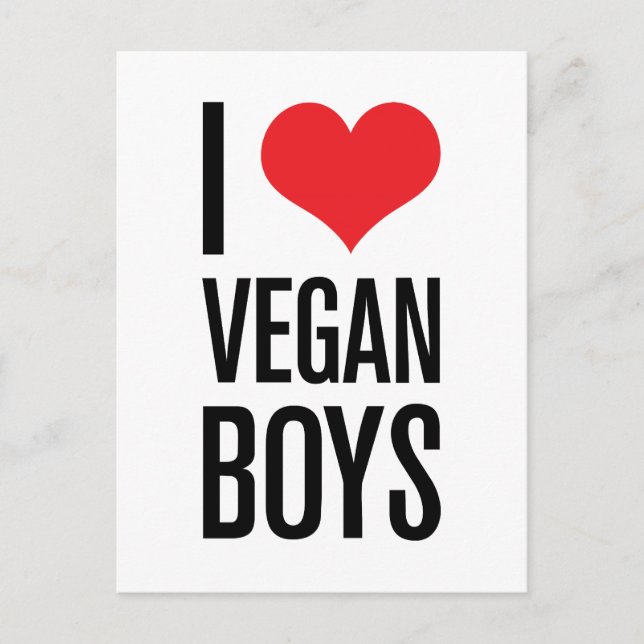 Cartão Postal Adoro Vegan Boys (Frente)
