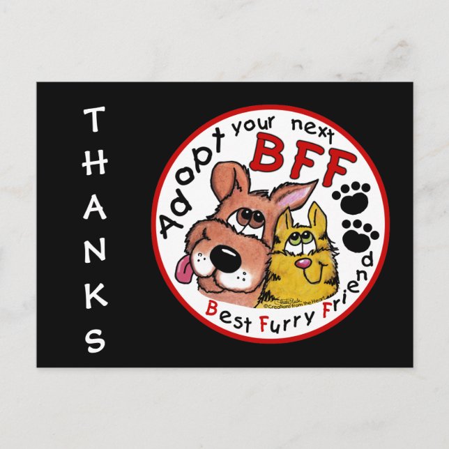 Cartão Postal Adote seu próximo BFF (Frente)