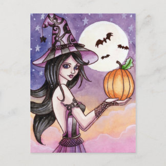 Cartão Postal Adrianna - Cartão-postal da Bruxa do Halloween