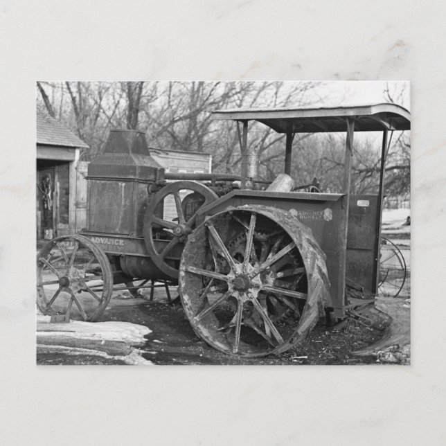 Cartão Postal Advance Rumely Trator, 1936 (Frente)