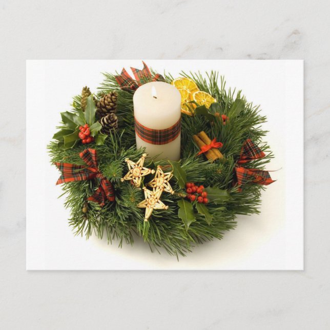 Cartão Postal Advent Wreath (Frente)