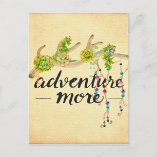 Cartão Postal Adventure More Boho Antler