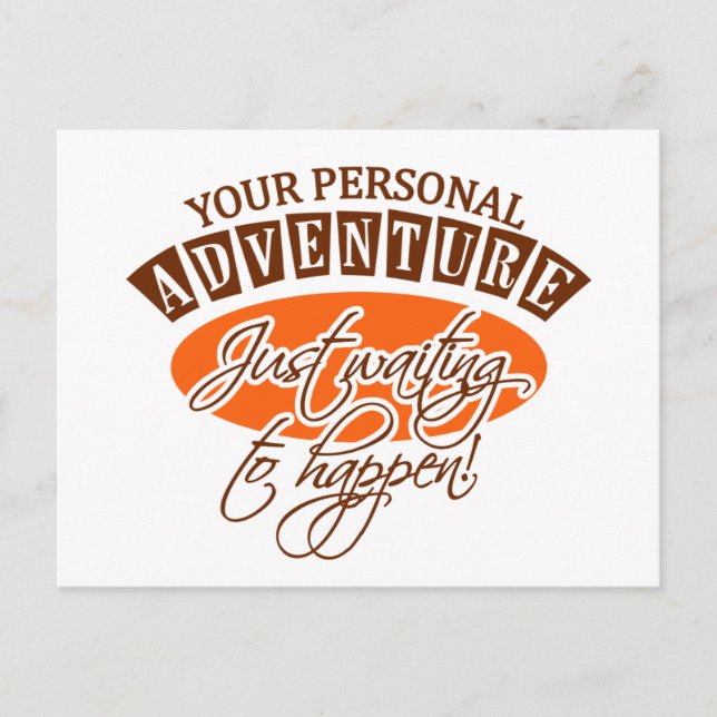 Cartão postal ADVENTURE - personalizável (Frente)
