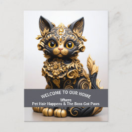 Cartão Postal Advertência doméstica divertida