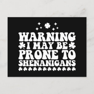 Cartão Postal Advertindo que posso ser propenso a Shenanigans Ru