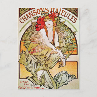 Cartão Postal Advertisement de Chansons D'aieules Vintage Theate
