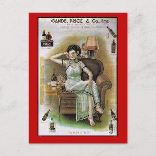 Cartão Postal Advertisement de Gande, Price e Co Hong Kong