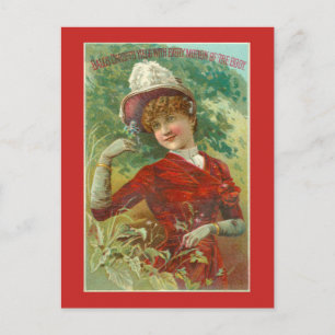 Cartão Postal Advertisement vitoriano do Corset