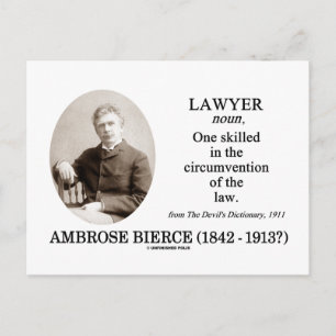 Cartão Postal Advogado (Ambrose Bierce O Dicionário do Diabo)