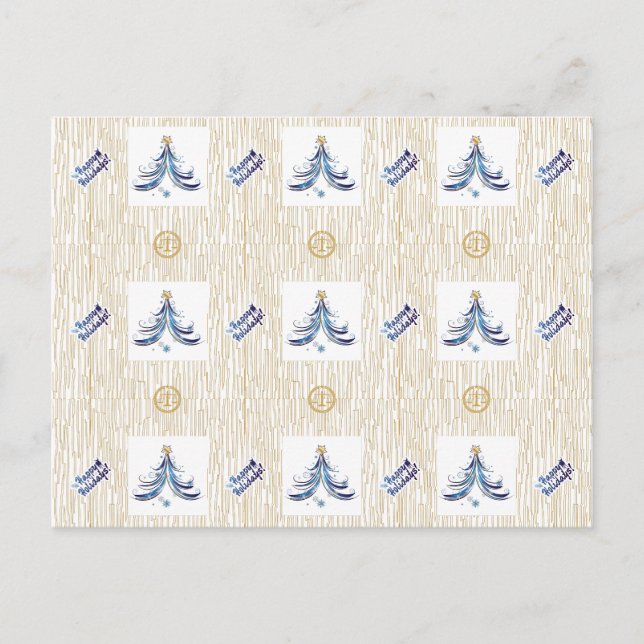 Cartão Postal Advogado - Árvore de Natal Elegante (Frente)