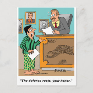 Cartão Postal Advogado Vestido De Pijama