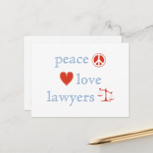 Cartão Postal Advogados do Peace Love