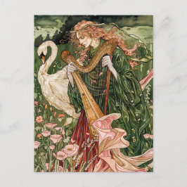 Cartão Postal Aengus celta Deus do Amor e Beleza