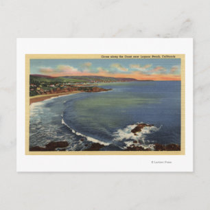 Cartão Postal aérea das ovas ao longo da costa