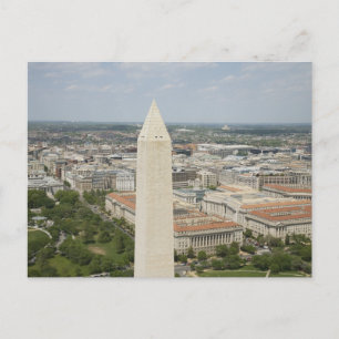 Cartão Postal Aérea mostrando o topo do Monumento a Washington