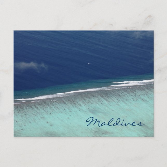 Cartão postal aéreo Maldivas (Frente)