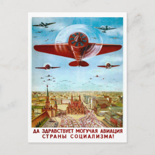 Cartão Postal Aero show sobre Moscou, antigo russo