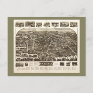Cartão Postal Aero View of Westerly, Rhode Island (1911)