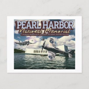 CARTÃO POSTAL AERONAVE DE COMBATE - PEARL HARBOR MEMORIAL NACION