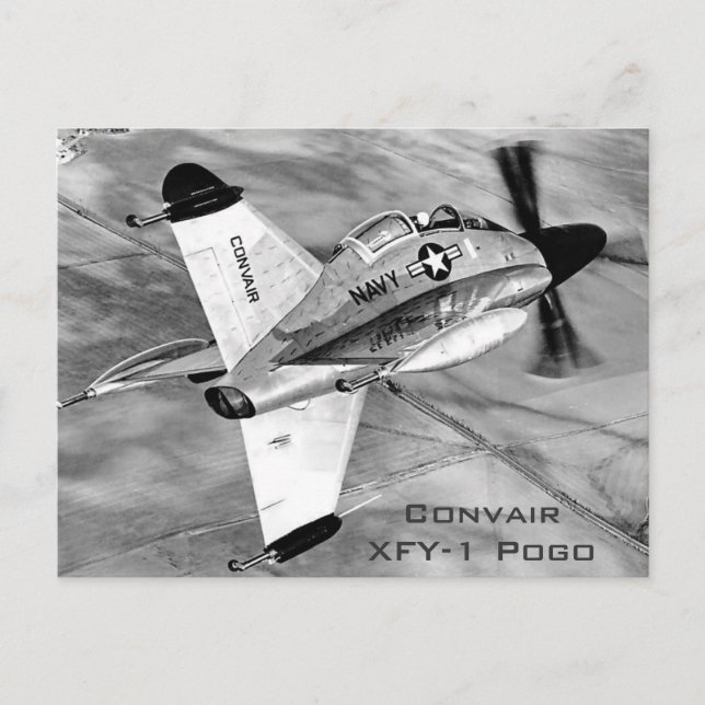 Cartão Postal Aeronaves Convair XFY-1 Pogo VTOL (Frente)