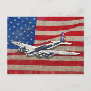 Cartão Postal Aeronaves Vintage WII EUA