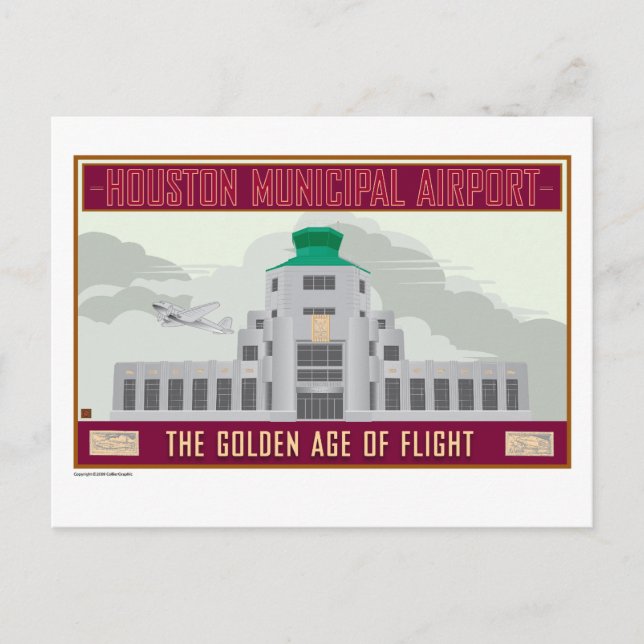 Cartão Postal Aeroporto de VIAGEM-Houston Hobby- (Frente)