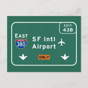 Cartão Postal Aeroporto I-380 E SFO de São Francisco CA -
