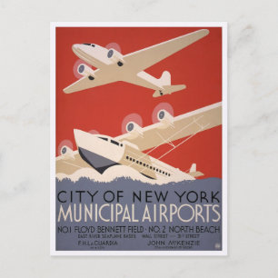 Cartão Postal Aeroportos Municipais, 1936