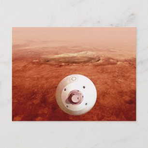 Cartão Postal Aeroshell Com o Descenso do Rover Perseverança em 