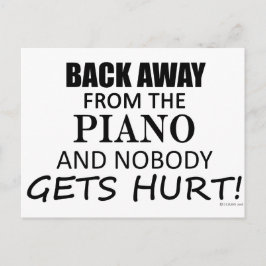 Cartão Postal Afastem-Se Do Piano