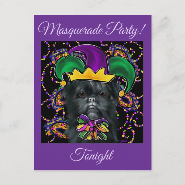 Cartão Postal Affenpinscher (Frente)