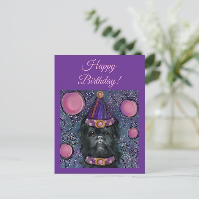 Cartão Postal Affenpinscher (Em pé/Frente)