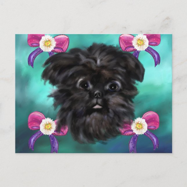 Cartão Postal Affenpinscher (Frente)