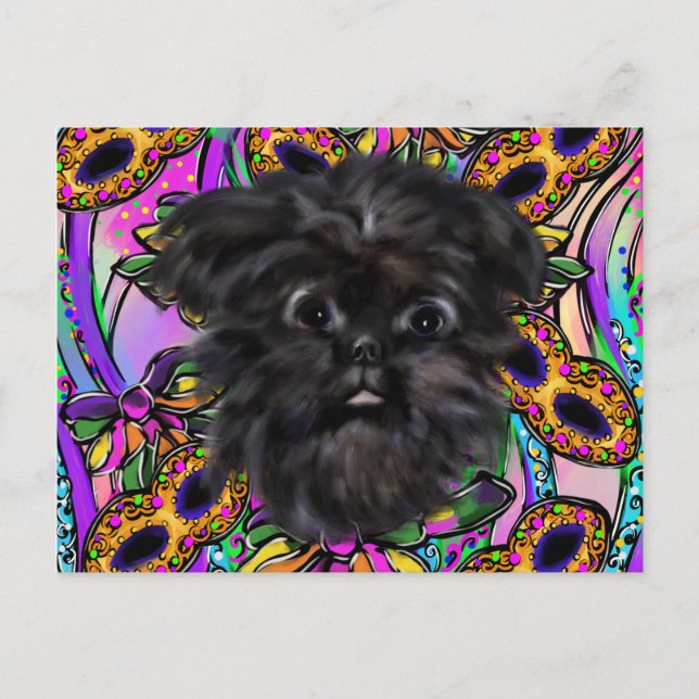 Cartão Postal Affenpinscher (Frente)