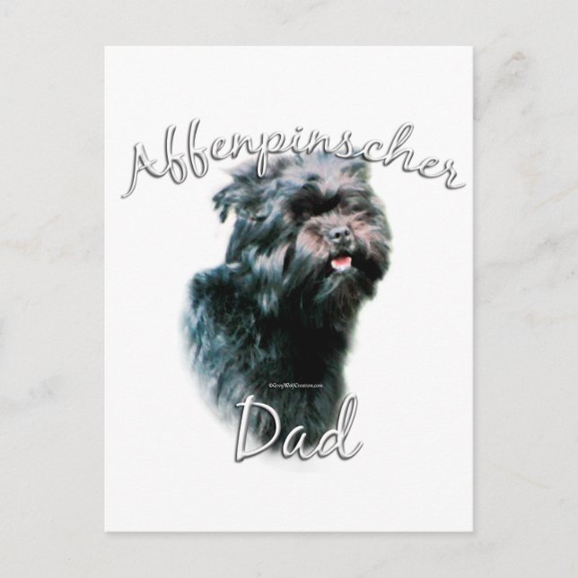 Cartão Postal Affenpinscher Pai 2 (Frente)