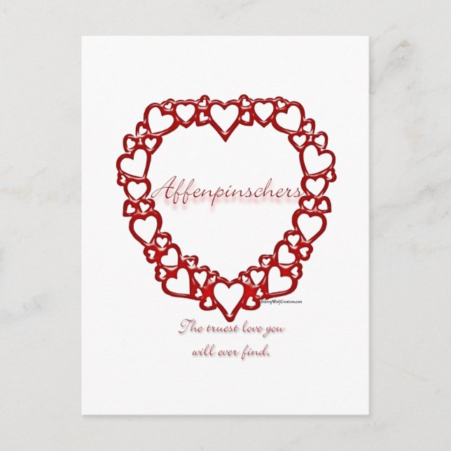 Cartão Postal Affenpinscher True Love (Frente)