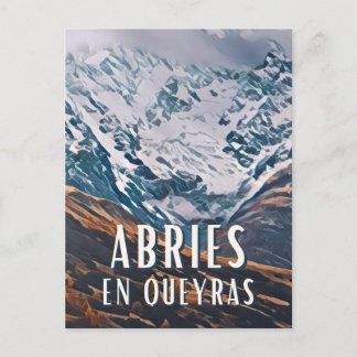 Cartão Postal Affiche Abriès en Queyras Station de ski