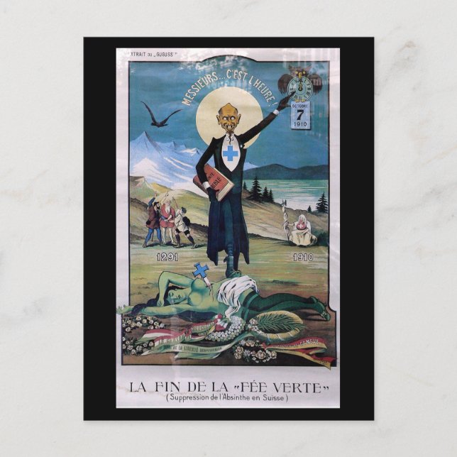 Cartão Postal Affiche Absinthe (Frente)